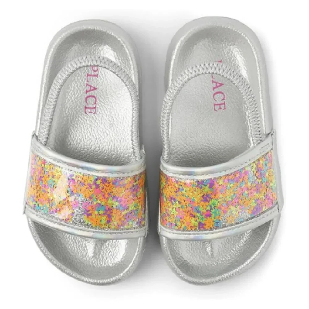 The Children's Place Girl's Baby Toddler Everyday Slide Sandals with Backstrap